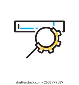 Vector multi color icon for search engine