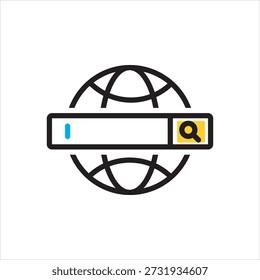 Vector multi color icon for search