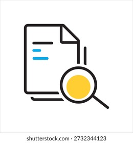 Vector multi color icon for Search file