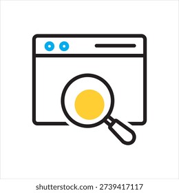 Vector multi color icon for search engine