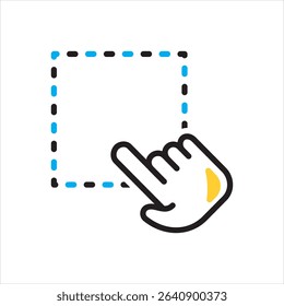 Vector multi color icon for select all