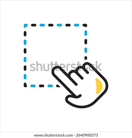 Vector multi color icon for select all