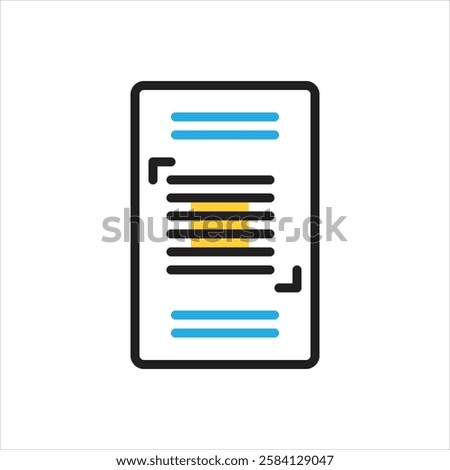 Vector multi color icon for sentence