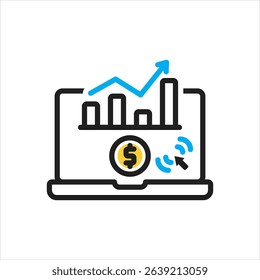 Vector multi color icon for seo ranking