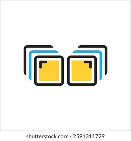 Vector multi color icon for series