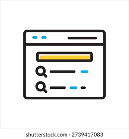 Vector multi color icon for serp