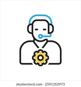 Vector multi color icon for service