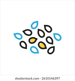 Vector multi color icon for sesame seed