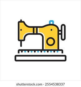 Vector multi color icon for sewing machine