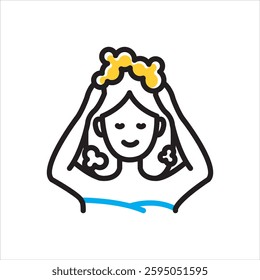 Vector multi color icon for shampoo