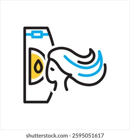 Vector multi color icon for shampoo