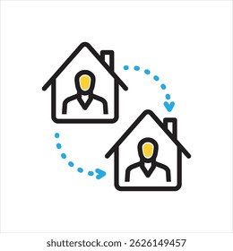 Vector multi color icon for shift