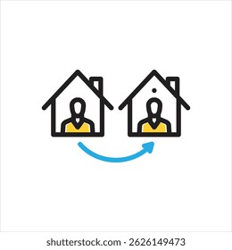 Vector multi color icon for shift