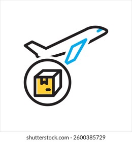 Vector multi color icon for shipment