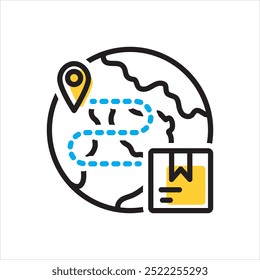 Vector icono multicolor para el envío