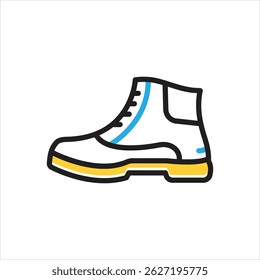 Vector multi color icon for shoe