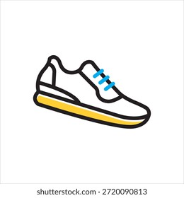 Icono multicolor del Vector para el zapato