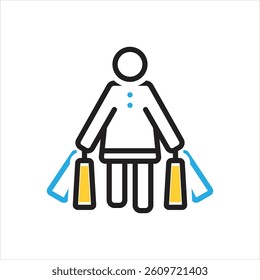 Vector multi color icon for shopping