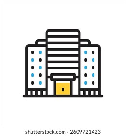 Vector multi color icon for shopping mall