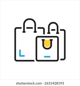 Vector multi color icon for shopping