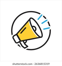 Vector multi color icon for shout