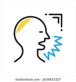 Vector multi color icon for shout