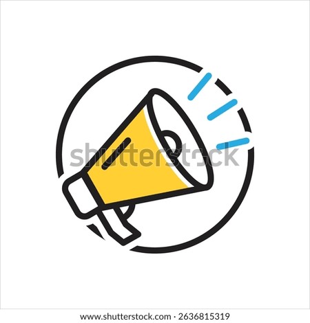 Vector multi color icon for shout