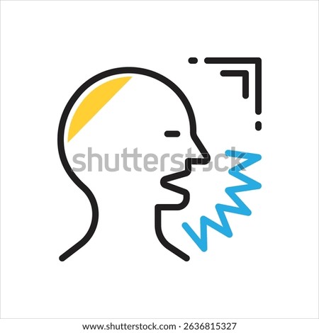 Vector multi color icon for shout