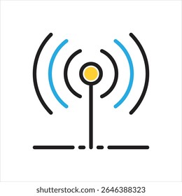 Vector multi color icon for signal