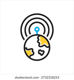 Vector icono multicolor para señal