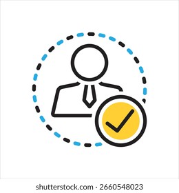 Vector multi color icon for simply