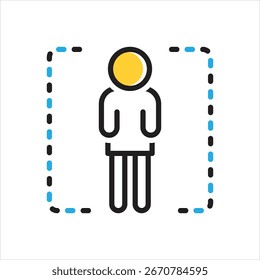 Vector multi color icon for single