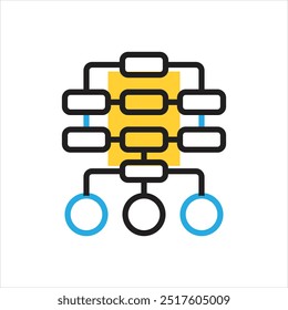 Icono multicolor del Vector para el mapa del sitio