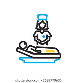 Vector multi color icon for skilled nursing