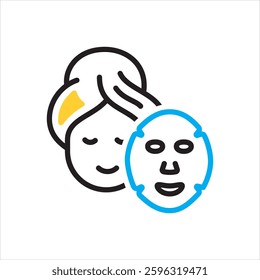 Vector multi color icon for skin care