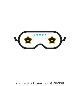 Vector multi color icon for sleep mask