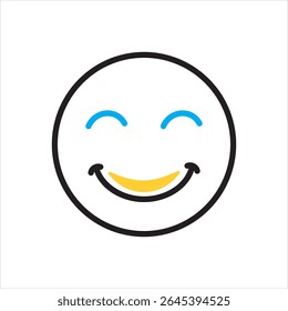Ícone de vetor com várias cores para o sorriso