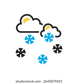 Vector multi color icon for snow