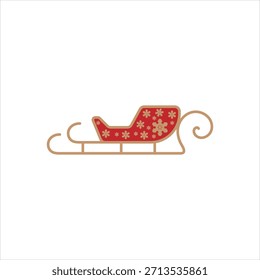 Vector icono multicolor para trineo de nieve