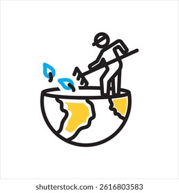 Vector multi color icon for social responsibility