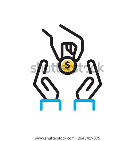 Vector multi color icon for solicitation