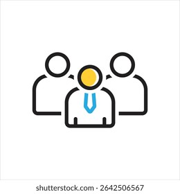 Vector multi color icon for somebody