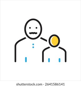 Vector multi color icon for son