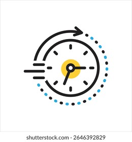 Vector multi color icon for soon