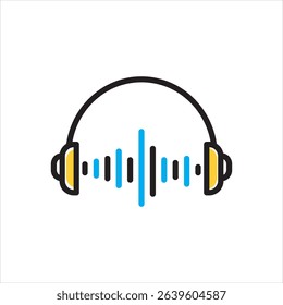 Vector multi color icon for soundwave