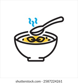 Vector multi color icon for soup