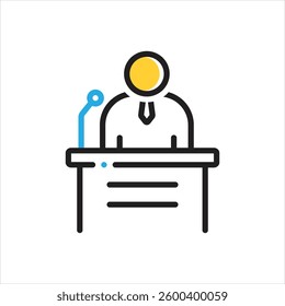 Vector multi color icon for speak