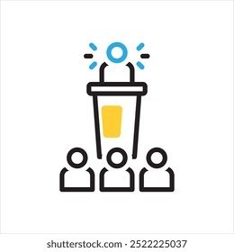 Vector multi color icon for speech