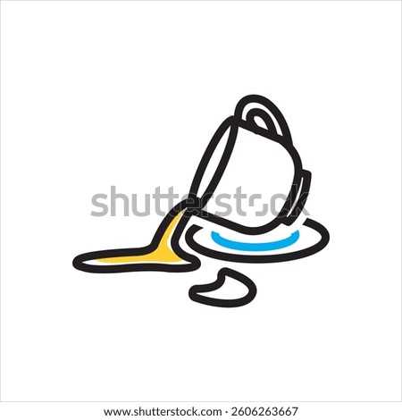 Vector multi color icon for spill