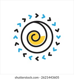 Vector multi color icon for spin
